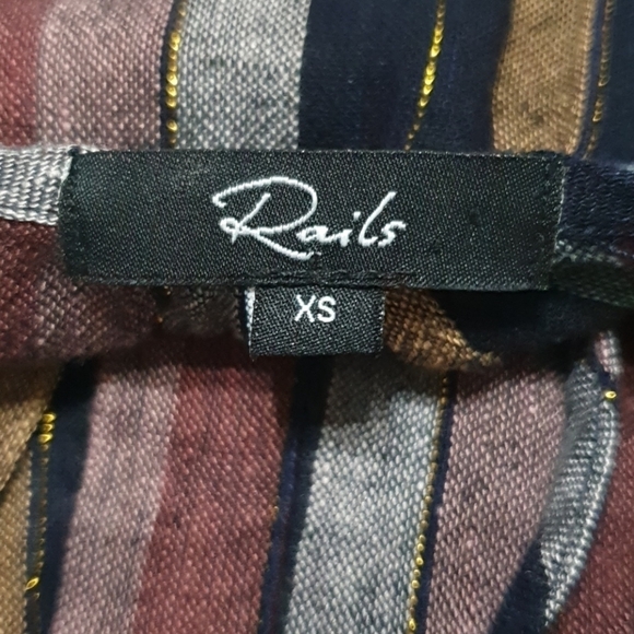 RAILS Blended Linen Beaux Varadero Stripe Multicolor Top - Picture 5 of 10